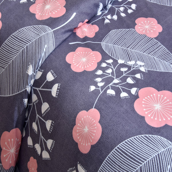 Violet Glace Cotton Double Bed Bedsheet