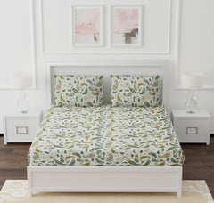 White Cotton Double Bed Bedsheet