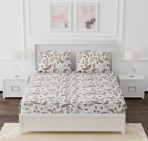 White Cotton Double Bed Bedsheet
