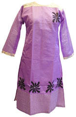 Violet Designer Cotton (Chanderi) Kurti