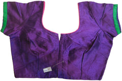 Purple Designer Blouse With Green Taping