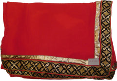 Red Designer Georgette Saree With Sequence Work Border