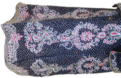 Black Designer Georgette Hand Embroidery Heavy Lahenga Style Saree Sari