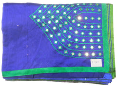 Green & Blue Designer Wedding Partywear Pure Handloom Bengal Bangali Cotton Kolkata Saree Sari E123