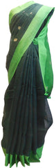 Green Designer Wedding Partywear Pure Handloom Bengal Bangali Cotton Kolkata Saree Sari E127