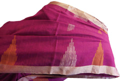 Wine Designer Wedding Partywear Pure Handloom Bengal Bangali Cotton Kolkata Saree Sari E130