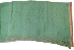 Green Designer Wedding Partywear Pure Handloom Bengal Bangali Cotton Kolkata Saree Sari E137