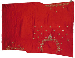 Peach Designer Wedding Partywear Crepe (Chinon) Hand Embroidery Thread Beads Cutdana Sequence Stone Work Kolkata Saree Sari E199