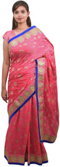 Pink Designer Wedding Partywear Ethnic Bridal Georgette (Viscos) Hand Embroidery Zari Stone Work Kolkata Women Saree Sari E241
