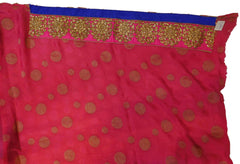Pink Designer Wedding Partywear Ethnic Bridal Georgette (Viscos) Hand Embroidery Zari Stone Work Kolkata Women Saree Sari E241