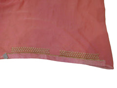 Pink Designer Wedding Partywear Georgette Hand Embroidery Cutdana Stone Pearl Work Kolkata Saree Sari E262