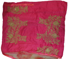 Beige Designer Floral Print PartyWear Bridal Net Stone Zari Thread Hand Embroidery Work Wedding Saree Sari E263