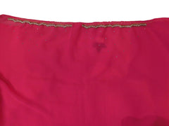 Pink Designer Wedding Partywear Georgette Hand Embroidery Cutdana Stone Beads Work Kolkata Saree Sari E301