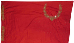 Red Designer Wedding Partywear Ethnic Bridal Sana Silk Hand Embroidery Cutdana Beads Sequence Zari Stone Work Kolkata Women Saree Sari E333