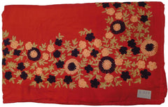 Red Designer Wedding Partywear Pure Muslin Silk Hand Embroidery Zari Thread Work Kolkata Saree Sari E337