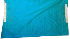 Turquoise Designer Party Wear Silk Hand Embroidery Beads Work Saree Sari E371