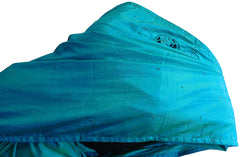 Turquoise Designer Wedding Partywear Silk Hand Embroidery Thread Pearl Zari Work Kolkata Saree Sari E437