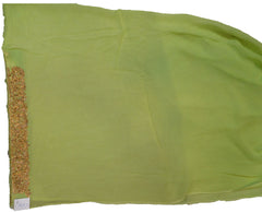 SMSAREE Green Designer Wedding Partywear Georgette (Viscos) Stone & Bullion Hand Embroidery Work Bridal Saree Sari With Blouse Piece E676