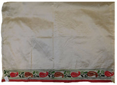 SMSAREE White Designer Wedding Partywear Silk Thread Hand Embroidery Work Bridal Saree Sari With Blouse Piece E683