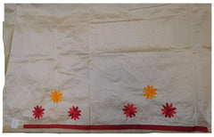 SMSAREE White Designer Wedding Partywear Silk Thread Hand Embroidery Work Bridal Saree Sari With Blouse Piece E684