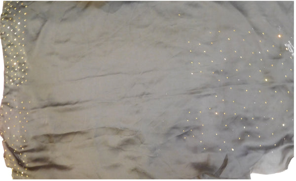 SMSAREE Black Designer Wedding Partywear Silk Beads Cutdana & Stone Hand Embroidery Work Bridal Saree Sari With Blouse Piece E936