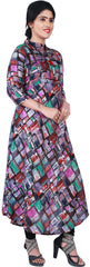 SMSAREE Mult-Colour Designer Casual Partywear Rayon Printed Hand Embroidery Work Stylish Women Kurti Kurta With Free Matching Leggings F181