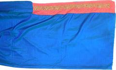 SMSAREE Blue & Pink Designer Wedding Partywear Silk Stone & Zari Hand Embroidery Work Bridal Saree Sari With Blouse Piece F309
