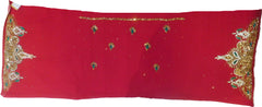 Copy of New Product CreatorSMSAREE Red Designer Wedding Partywear Georgette Cutdana Stone Beads Thread Bullion & Zari Hand Embroidery Work Bridal Saree Sari With Blouse Piece F364