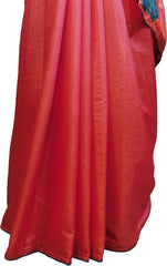 SMSAREE Gajari Designer Wedding Partywear Sana Silk Thread & Beads Hand Embroidery Work Bridal Saree Sari With Blouse Piece F508