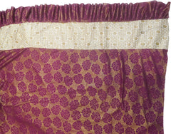 SMSAREE Wine Designer Wedding Partywear Georgette Frill Pattern Bridal Saree Sari With Blouse Piece F527