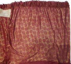 SMSAREE Red Designer Wedding Partywear Georgette Frill Pattern Bridal Saree Sari With Blouse Piece F529