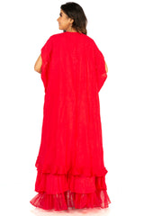 Pink Designer Wedding Partywear Pure Dola Silk Cutdana Bullion Sequence Thread Hand Embroidery Work Bridal Gown G1007