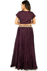 Coffee Brown Designer Wedding Partywear Pure Dola Silk Beads Thread Bullion Hand Embroidery Work Bridal Gown G1030