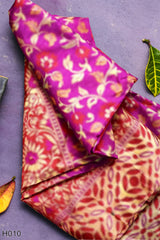 Pink Designer Wedding Partywear Silk Zari Hand Embroidery Work Bridal Saree Sari With Blouse Piece H005