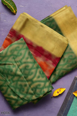 Green Golden Designer Wedding Partywear Banarasi Pure Handloom Zari Thread Hand Embroidery Work Bridal Saree Sari With Blouse Piece H006