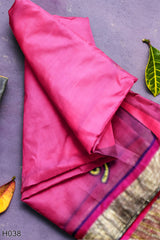 Pink Designer Wedding Partywear Georgette Stone Zari Hand Embroidery Work Bridal Saree Sari With Blouse Piece H038