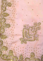 Lavender Designer Wedding Partywear Silk Bullion Stone Hand Embroidery Work Bridal Saree Sari With Blouse Piece H076