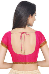 Pink Designer Wedding Partywear Georgette Cutdana Beads Stone Thread Hand Embroidery Work Bridal Saree Sari With Blouse Piece H087
