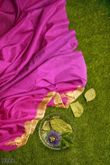 Purple Designer Wedding Partywear Georgette Cutdana Beads Stone Thread Hand Embroidery Work Bridal Saree Sari With Blouse Piece H088