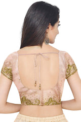 Pink Designer Wedding Partywear Silk Stone Cutdana Hand Embroidery Work Bridal Saree Sari With Blouse Piece H104