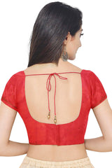 Gajari Designer Wedding Partywear Silk Beads Stone Cutdana Hand Embroidery Work Bridal Saree Sari With Blouse Piece H109