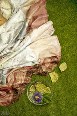 Rose Pink Golden Designer Wedding Partywear Georgette Stone Thread Zari Hand Embroidery Work Bridal Saree Sari With Blouse Piece H137