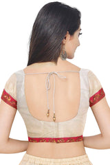 Off-White Designer Wedding Partywear Dola Silk Stone Cutdana Sequence Zari Hand Embroidery Work Bridal Saree Sari With Blouse Piece H148