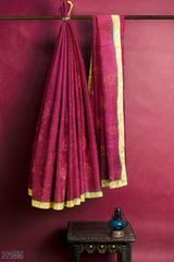 Wine Designer Wedding Partywear Pure Crepe Stone Thread Zari Bullion Hand Embroidery Work Bridal Saree Sari With Blouse Piece H155
