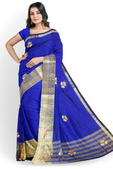 Blue Designer Wedding Partywear Silk Cutdana Stone Gotapatti Hand Embroidery Work Bridal Saree Sari With Blouse Piece H217