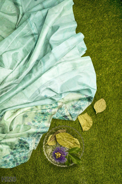 Green Designer Wedding Partywear Silk Thread Sequence Beads Hand Embroidery Work Bridal Saree Sari With Blouse Piece H220