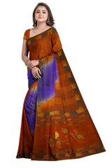 Multicolour Designer Wedding Partywear Pure Crepe Hand Brush Printed Hand Embroidery Work Bridal Saree Sari Without Blouse Piece H283