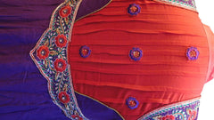 Red & Purple Designer Georgette Kurti