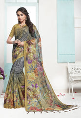 Multi Colour Cotton Designer Saree Sari