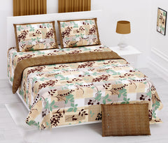 Multicolour Pure Cotton Double Bed Printed Bedsheet